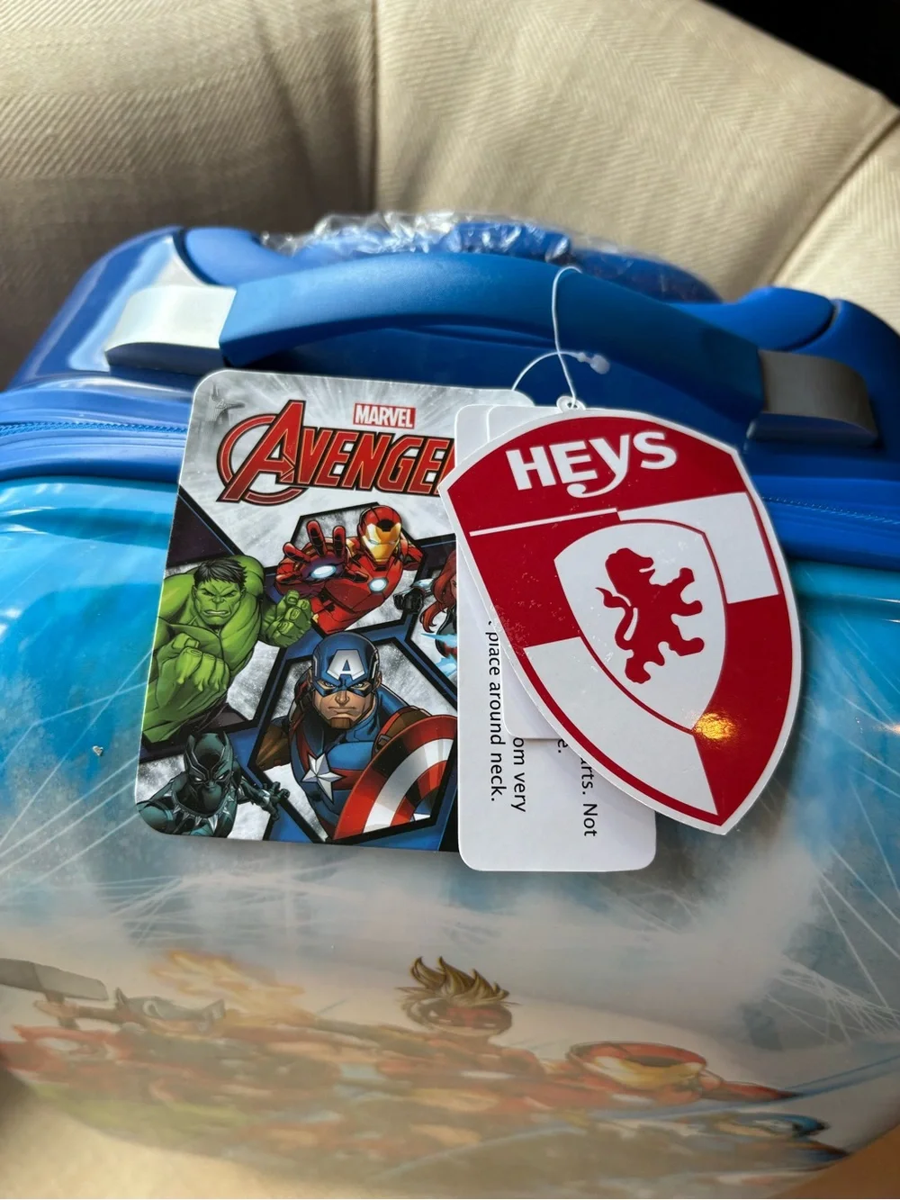 Marvel Avengers Kids Carry-On Suitcase | Heys Hardshell Spinner Luggage | Blue - Picture 2 of 9